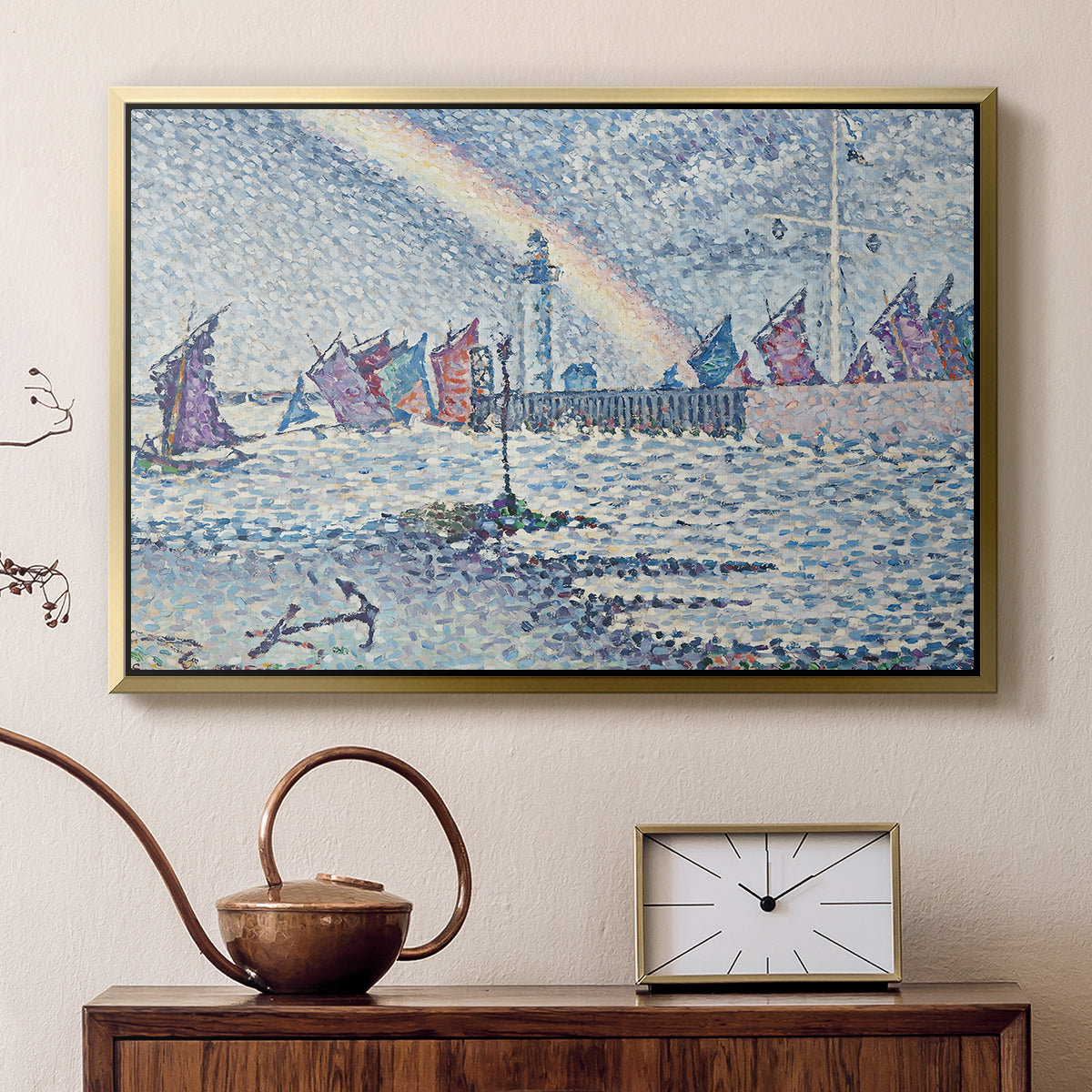 Entrance to the Port of Honfleur, 1899 - Floater Framed Canvas Print