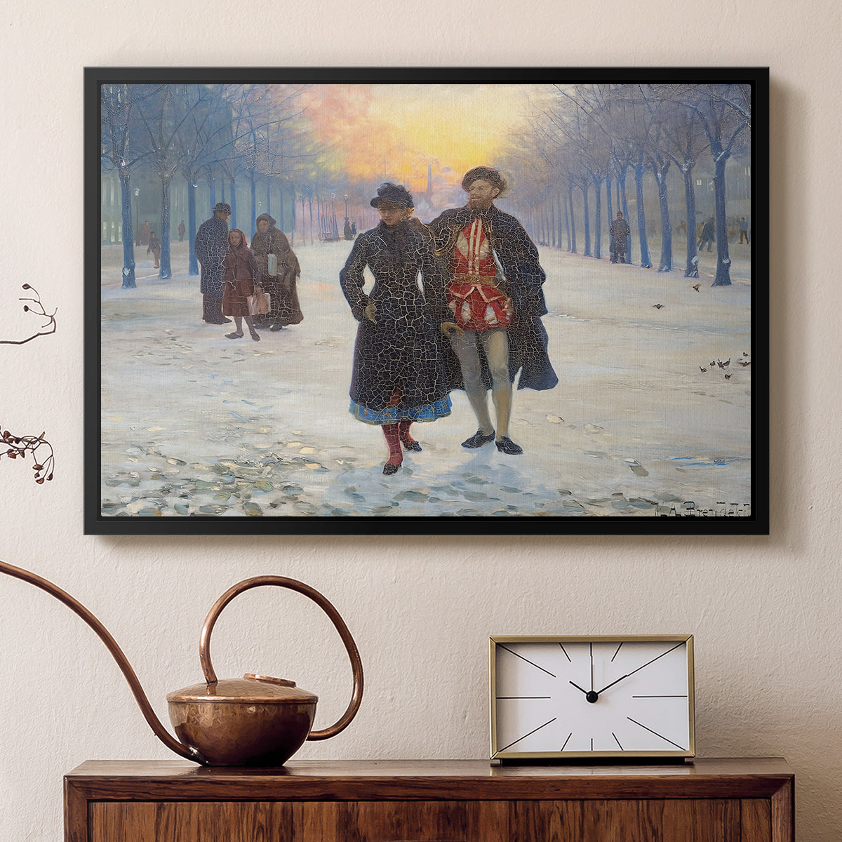 Morning after the Carnival, 1884 - Floater Framed Canvas Print