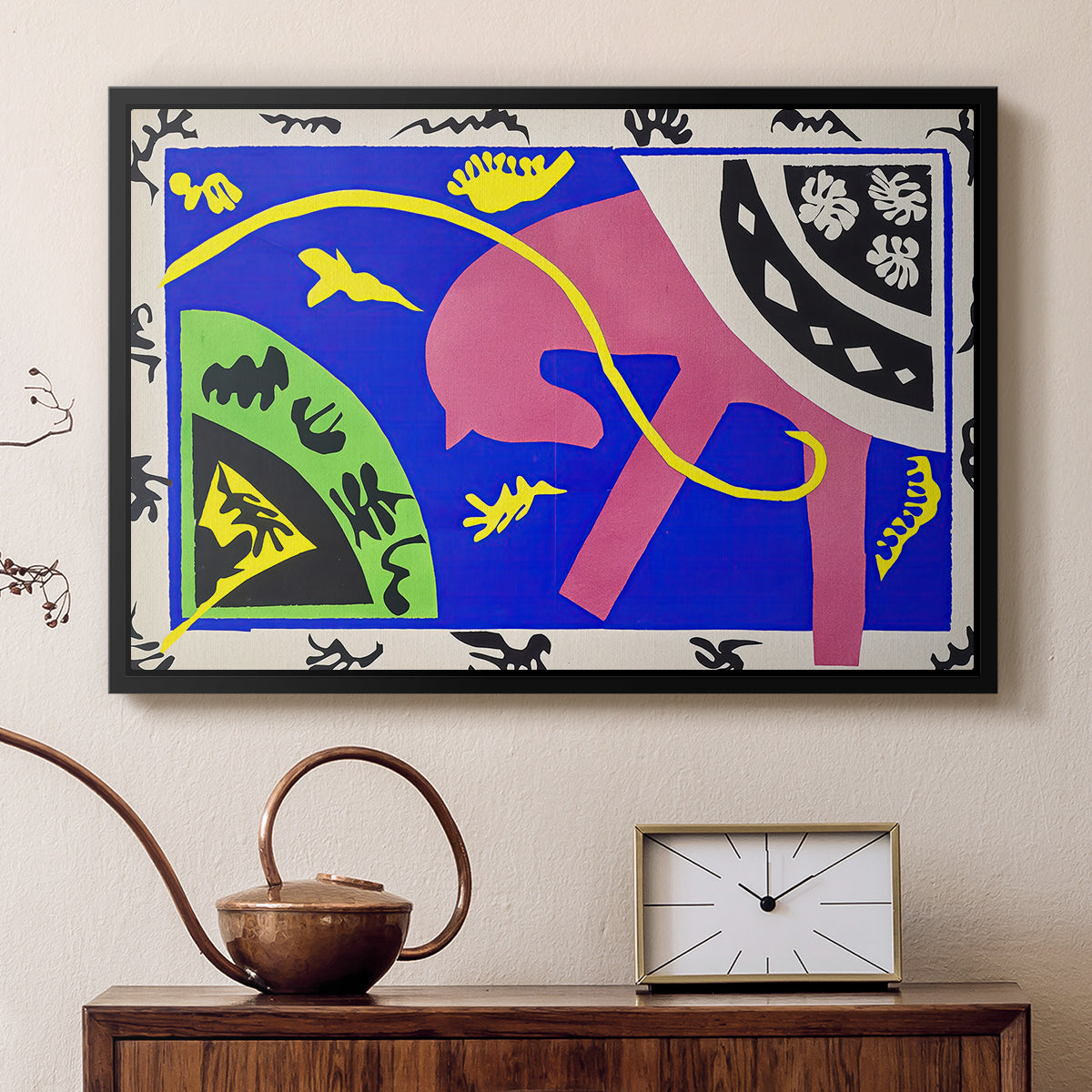The Horse, the Rider and the Clown, from Jazz, 1947 - Floater Framed Canvas Print