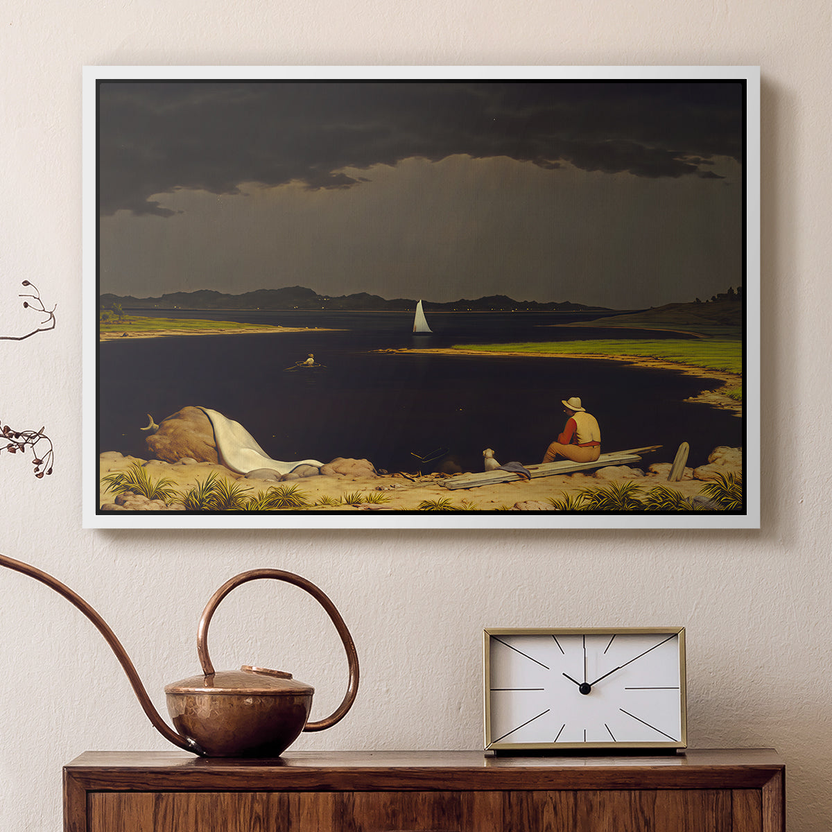 Approaching Thunder Storm, 1859 - Floater Framed Canvas Print