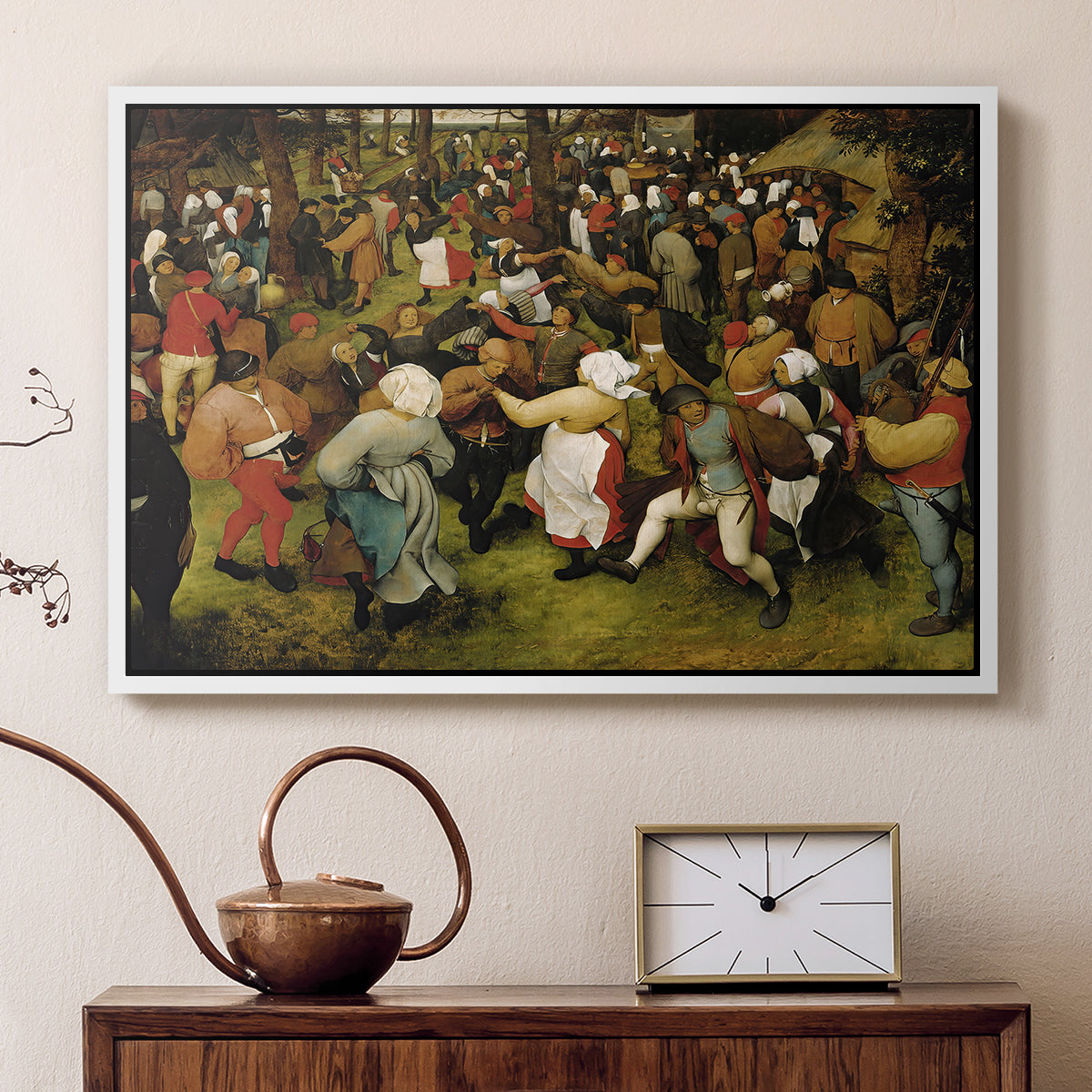 The Wedding Dance, c. 1566 - Floater Framed Canvas Print