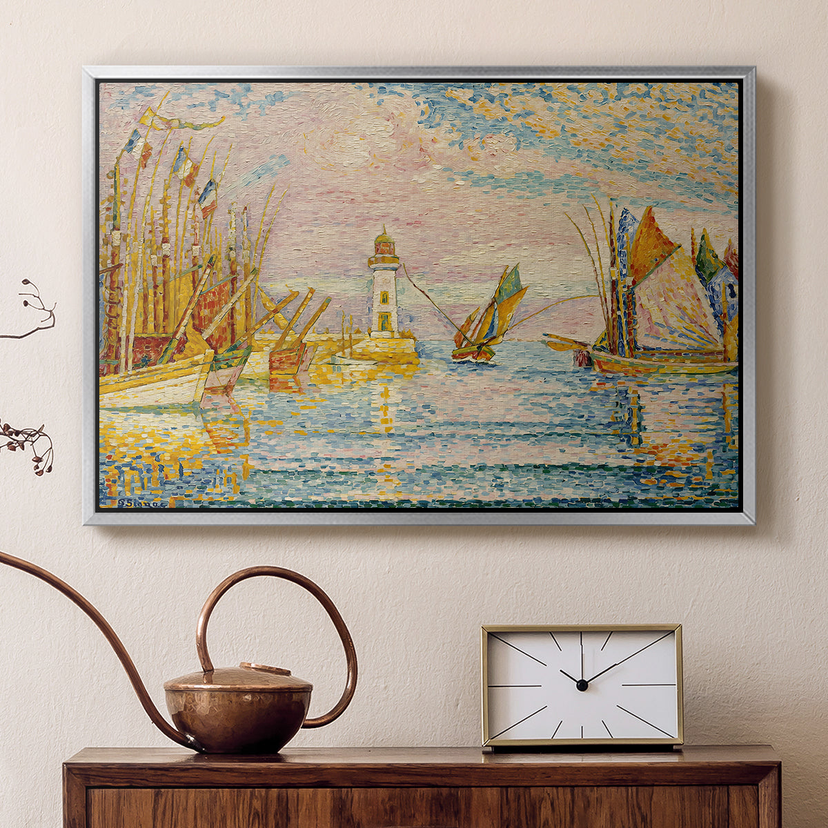 The Lighthouse at Groix, 1925 - Floater Framed Canvas Print