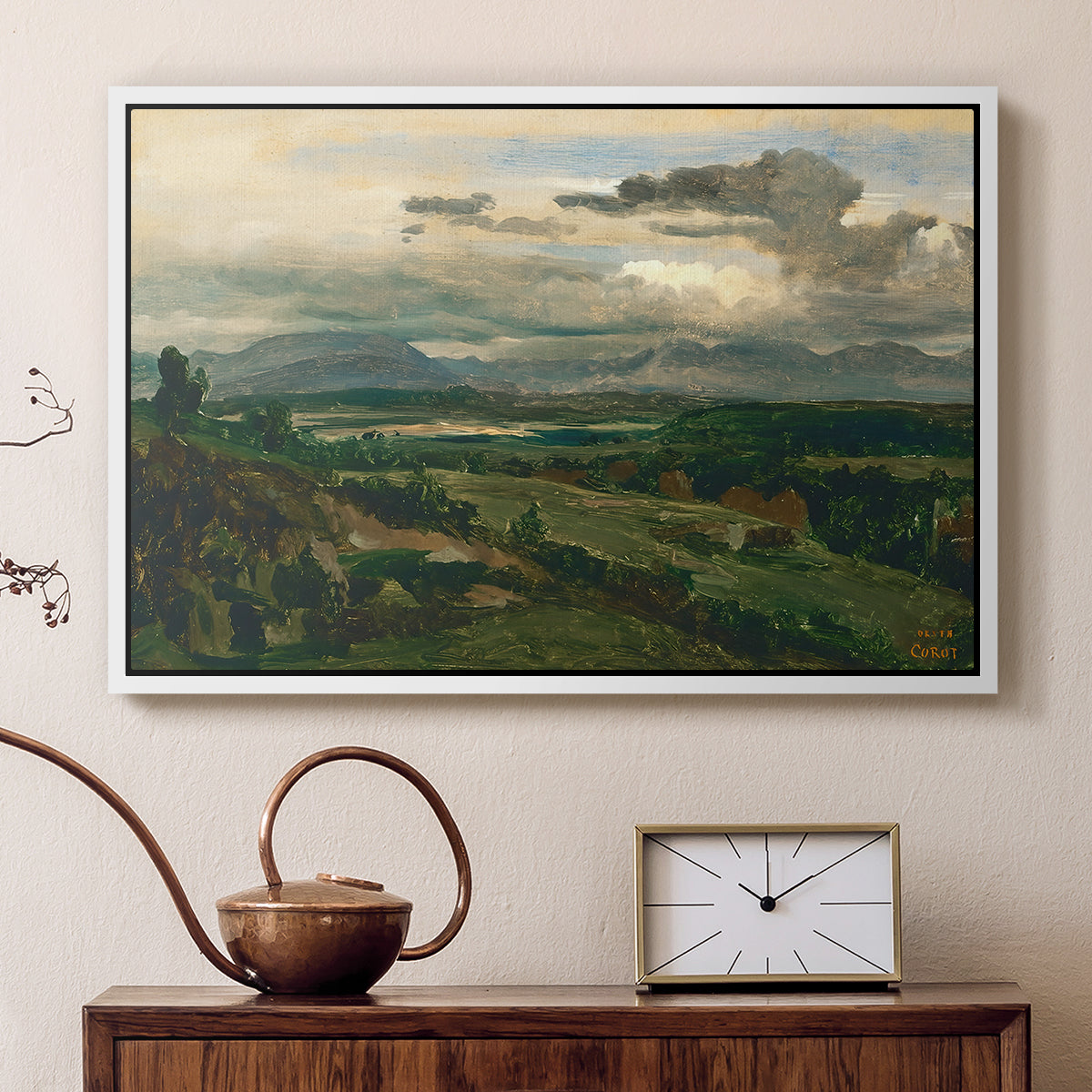 Civita Castellana, c. 1860s - Floater Framed Canvas Print