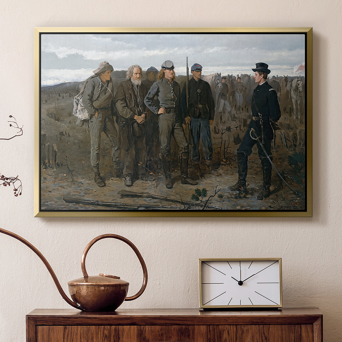 Prisoners from the Front, 1866 - Floater Framed Canvas Print