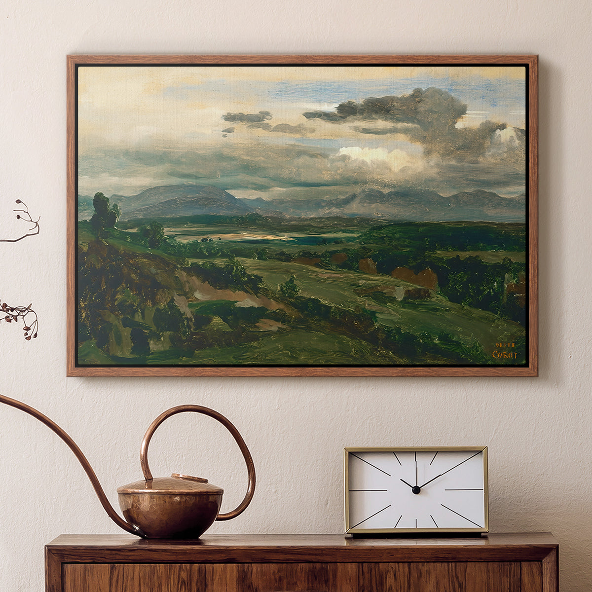 Civita Castellana, c. 1860s - Floater Framed Canvas Print
