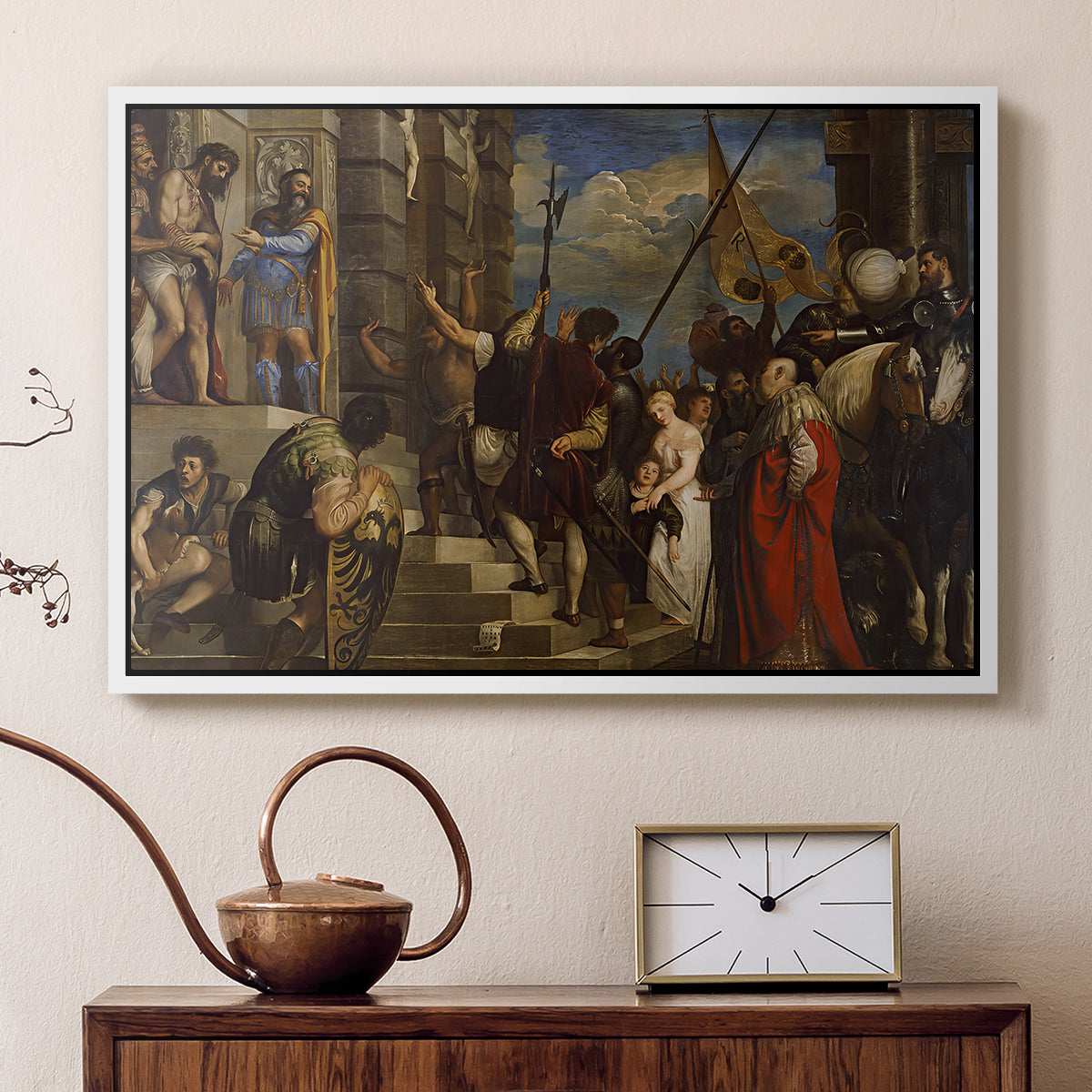 Ecce Homo, c. 1543 - Floater Framed Canvas Print