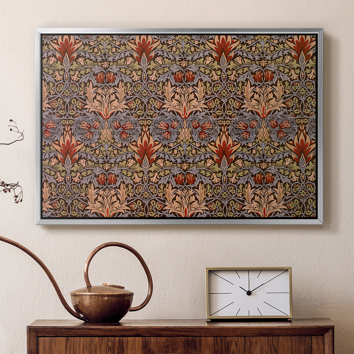 Snakeshead - Red/Cumin, c. 1876 - Floater Framed Canvas Print