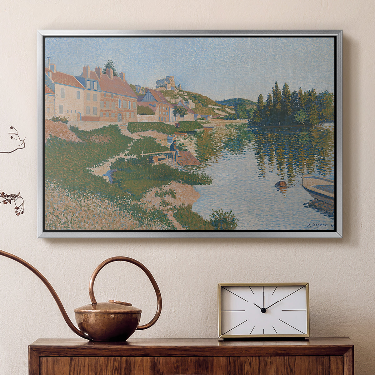 Les Andelys, Côte d'Aval, 1886 - Floater Framed Canvas Print