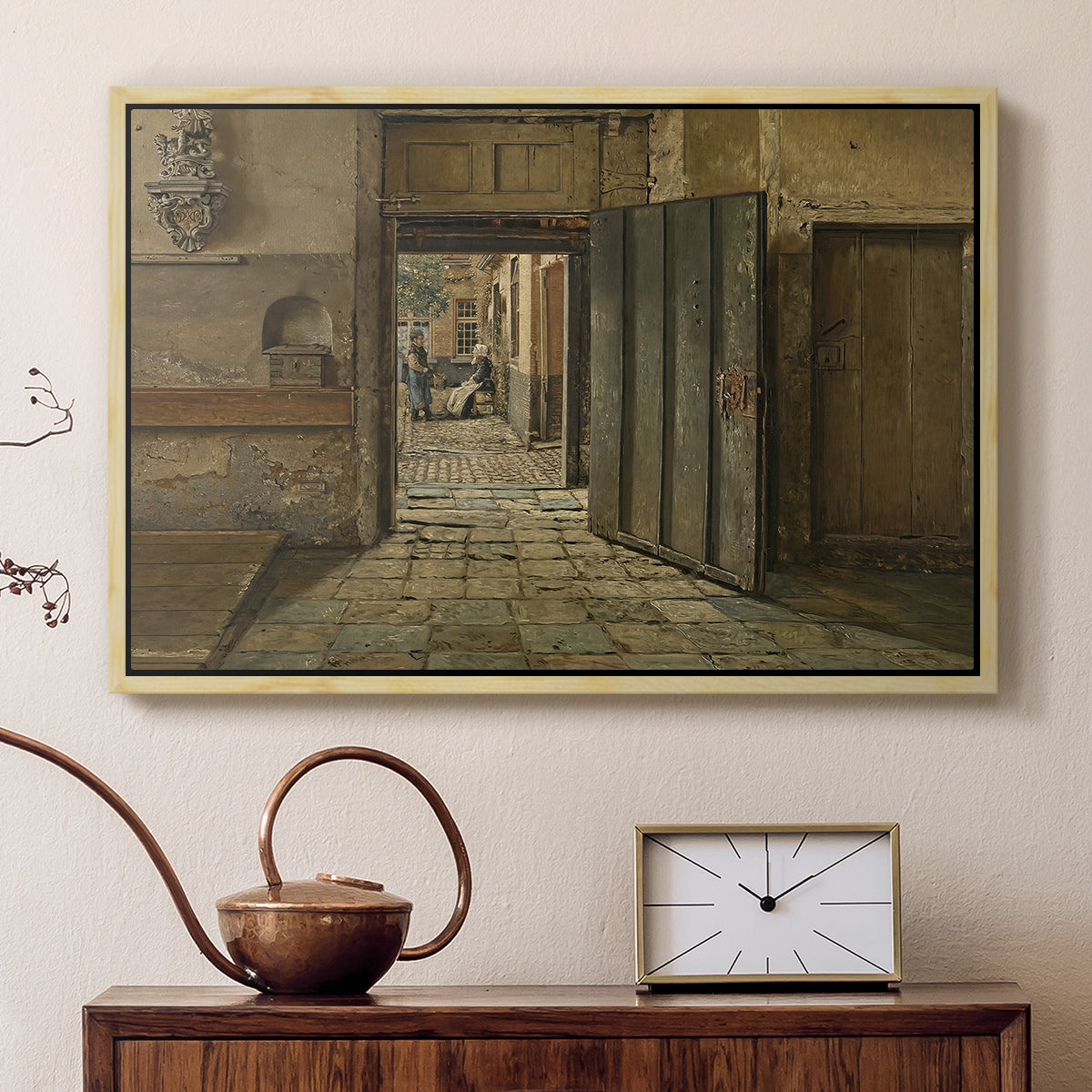 The Conversation, 1884 - Floater Framed Canvas Print
