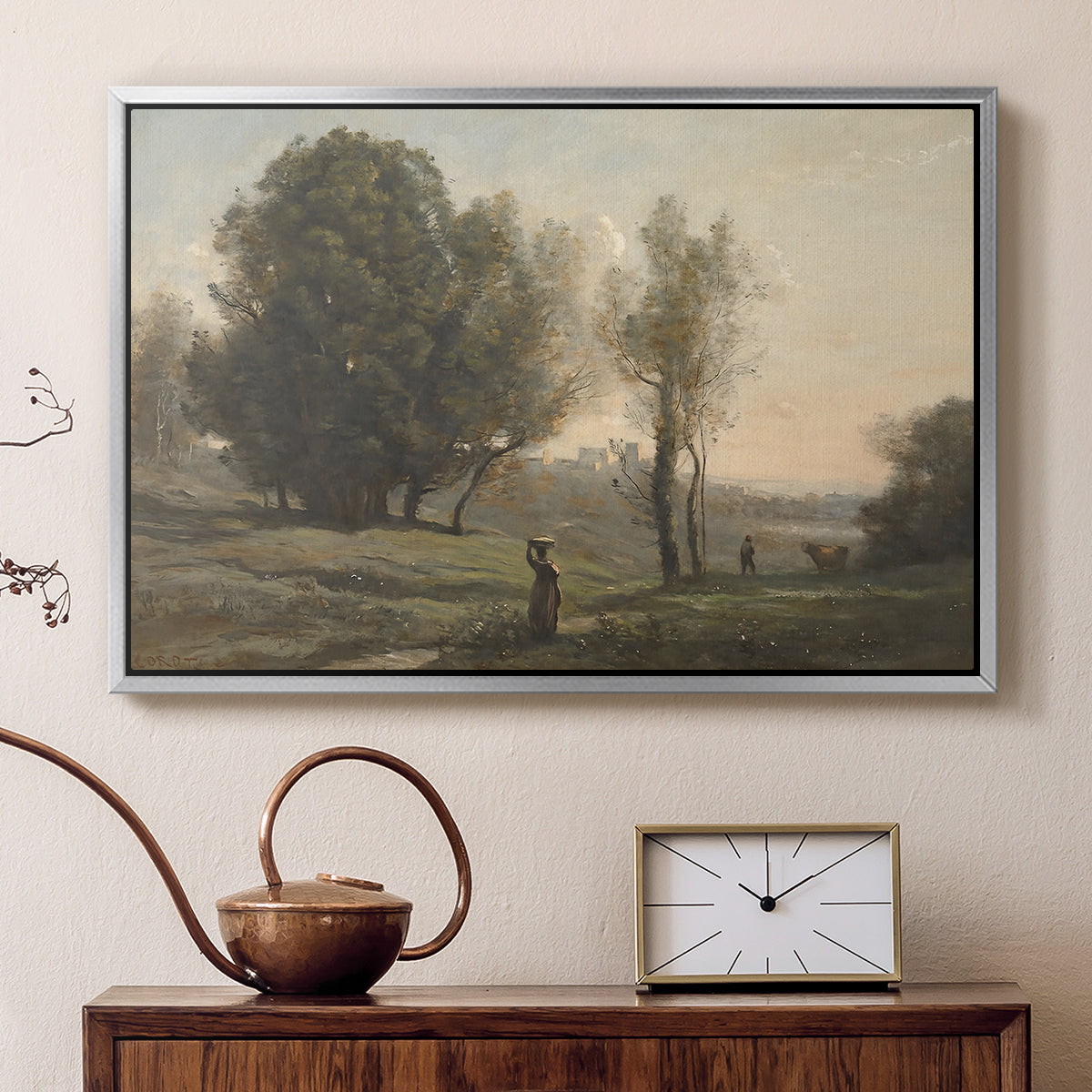 Landscape (Souvenir of les landes), c. 1872 - Floater Framed Canvas Print