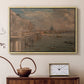 Somerset House Terrace from Waterloo Bridge, c. 1819 - Floater Framed Canvas Print