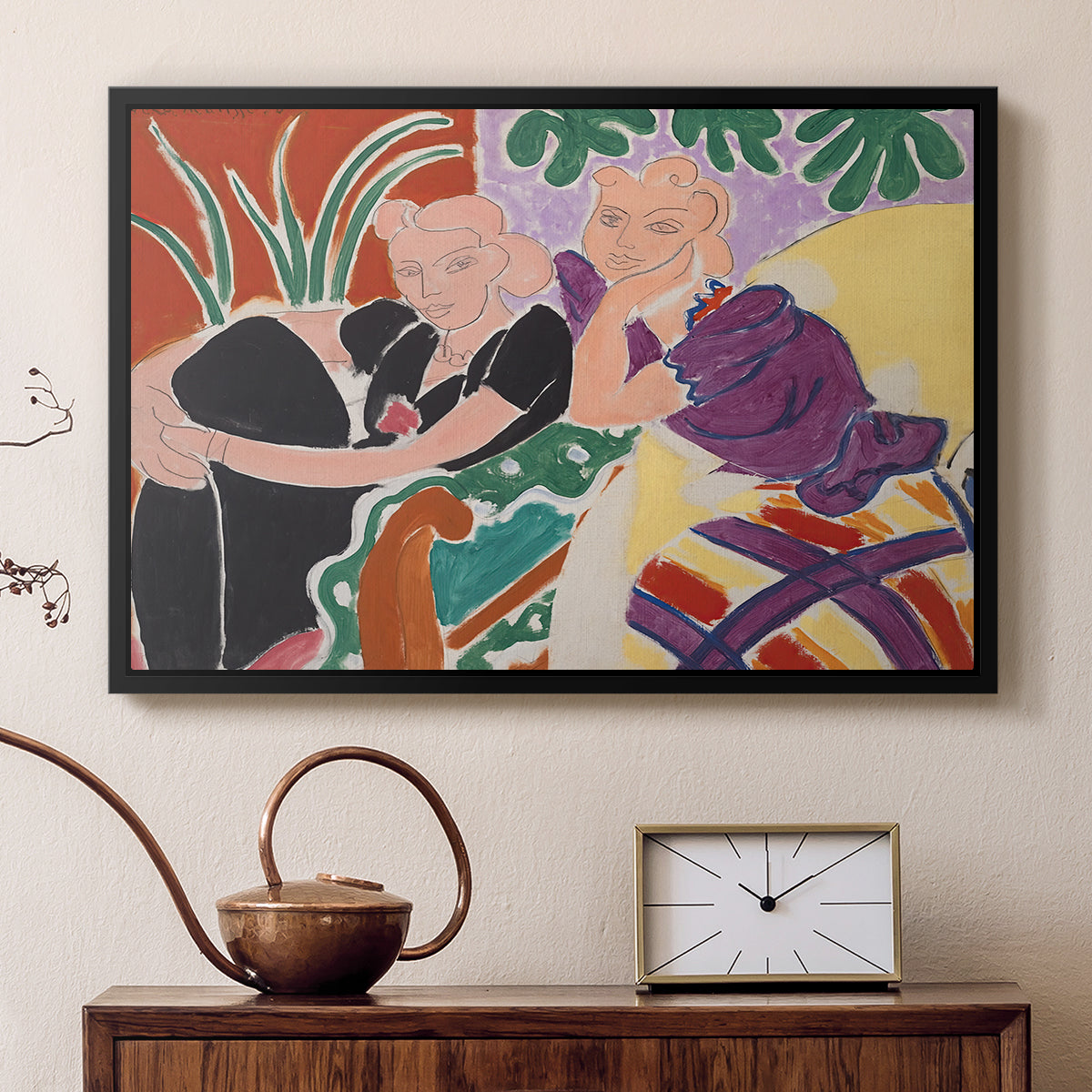 The Conversation, 1938 - Floater Framed Canvas Print