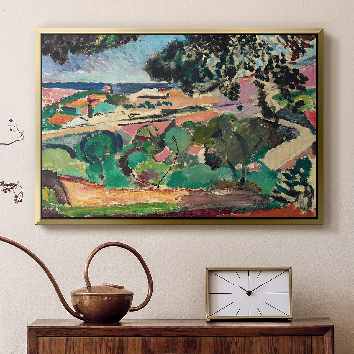 Landscape at Collioure, 1907 - Floater Framed Canvas Print