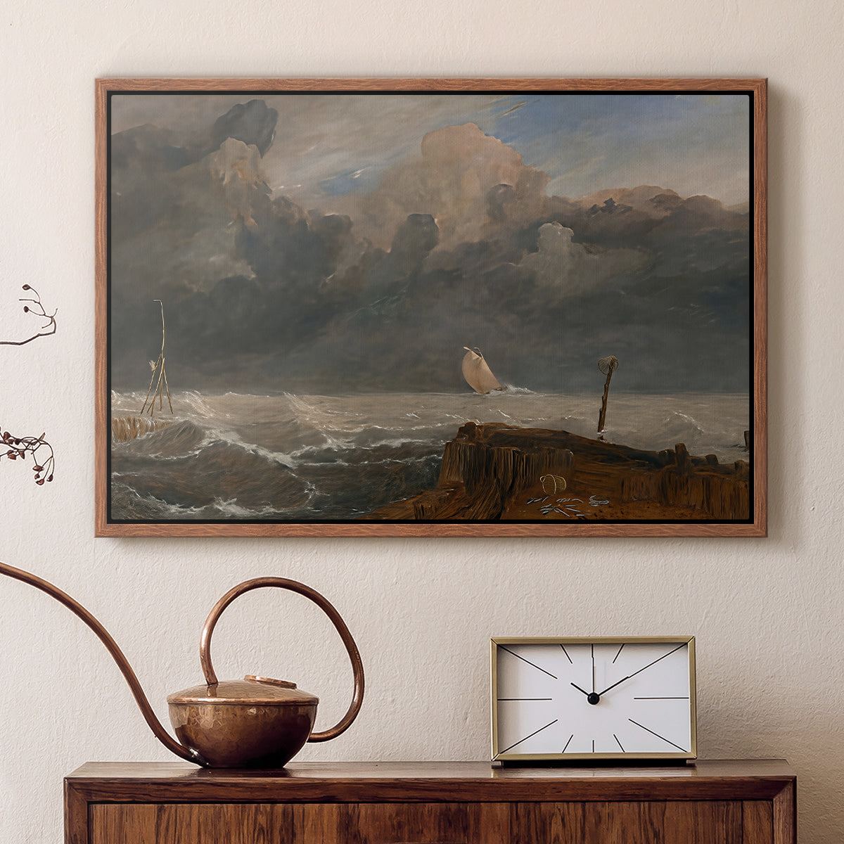 Port Ruysdael, 1827 - Floater Framed Canvas Print