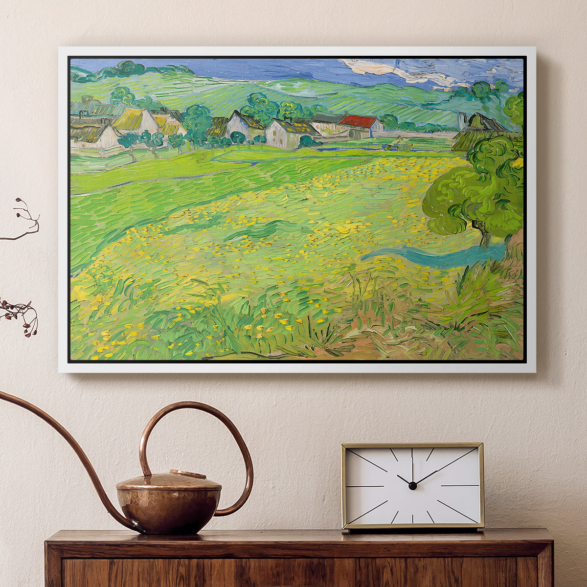 Les Vessenots in Auvers, 1890 - Floater Framed Canvas Print