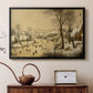 Winter Landscape with Skaters and Bird Trap, 1565 - Floater Framed Canvas Print