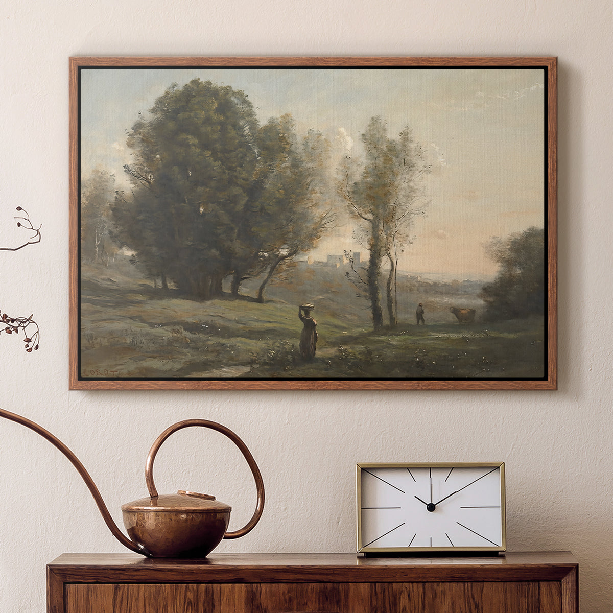 Landscape (Souvenir of les landes), c. 1872 - Floater Framed Canvas Print