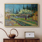 Orchard in Blossom, Bordered by Cypresses, 1888 - Floater Framed Canvas Print