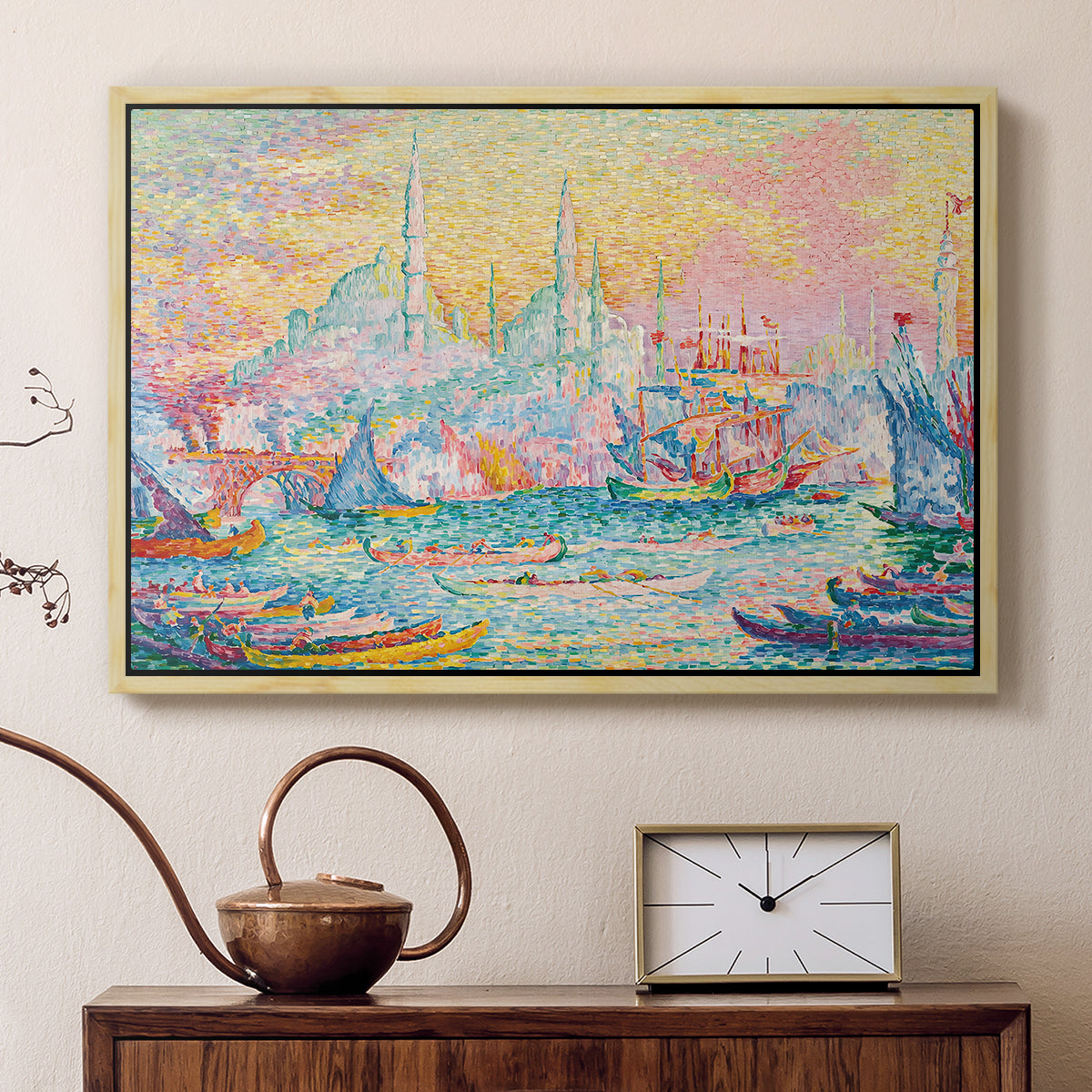 The Golden Horn, Constantinople, 1907 - Floater Framed Canvas Print