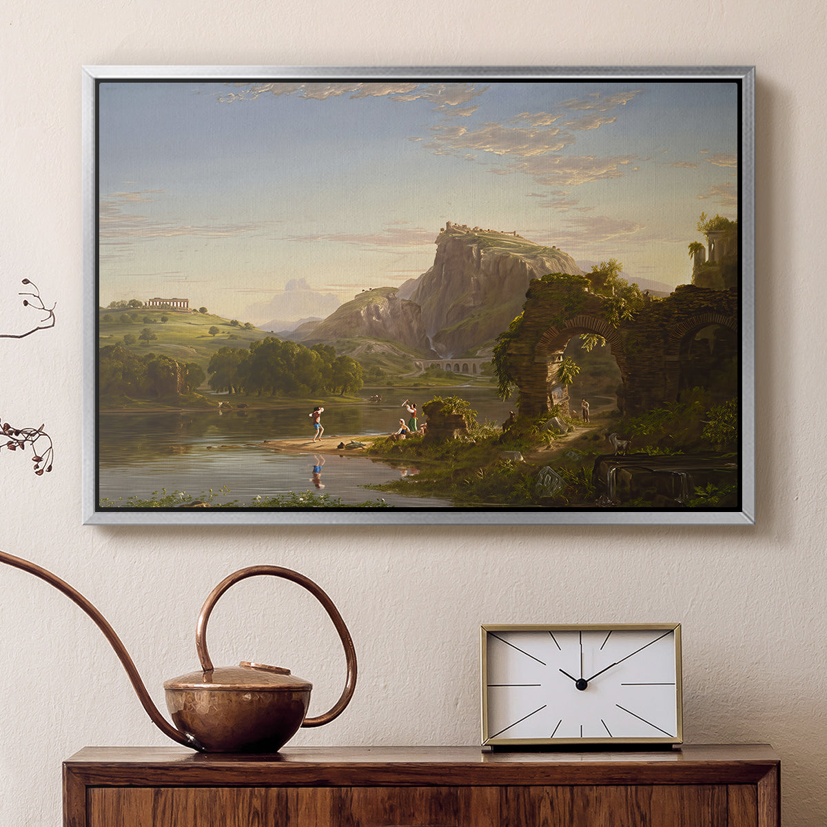L'Allegro, 1845 - Floater Framed Canvas Print