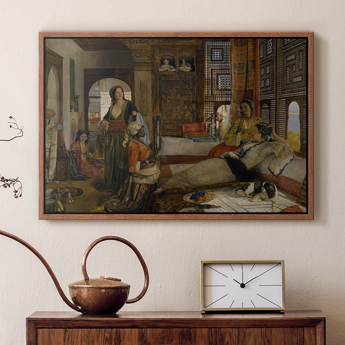 The Harem, 1876 - Floater Framed Canvas Print