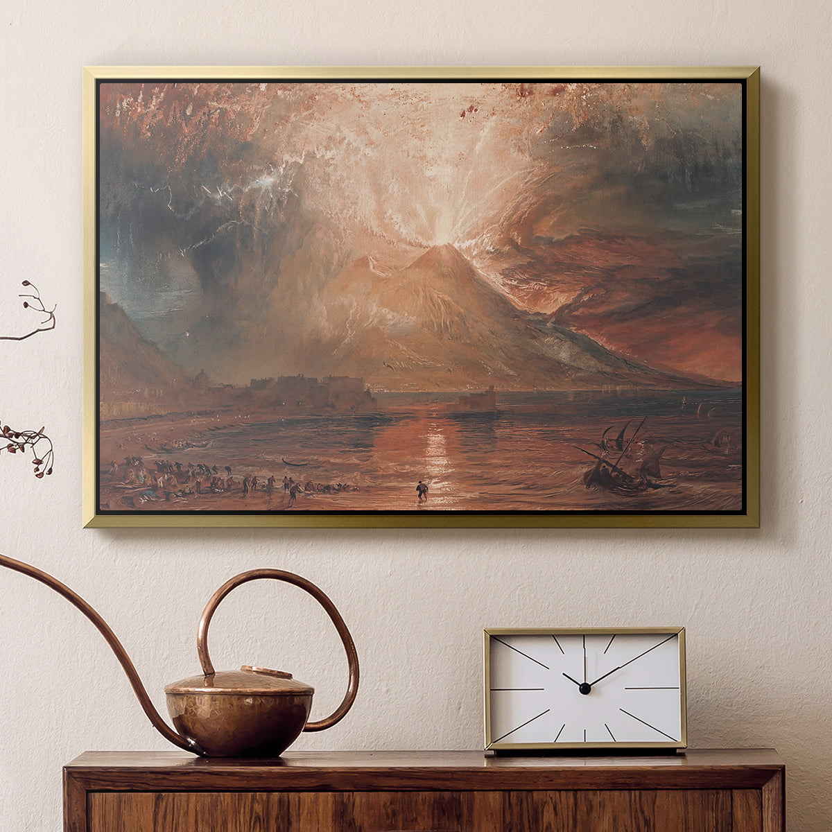 Vesuvius in Eruption, c. 1817 - Floater Framed Canvas Print