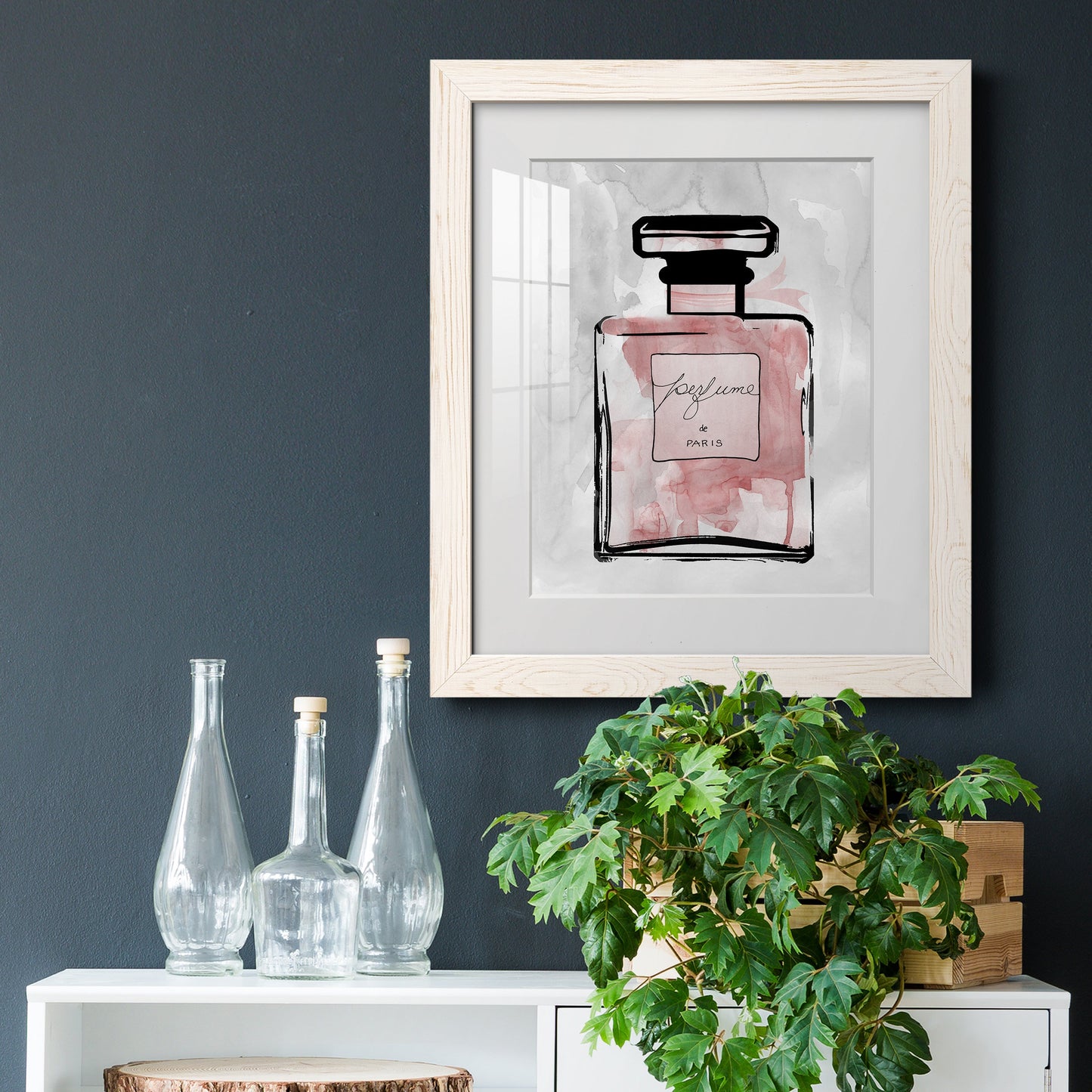 Blush Wash Perfume - Premium Framed Print - Distressed Barnwood Frame - Ready to Hang