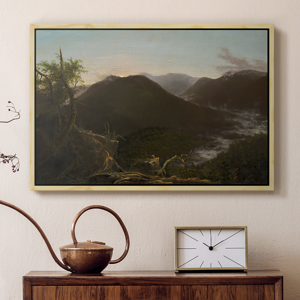 Sunrise in the Catskill Mountains, 1826 - Floater Framed Canvas Print