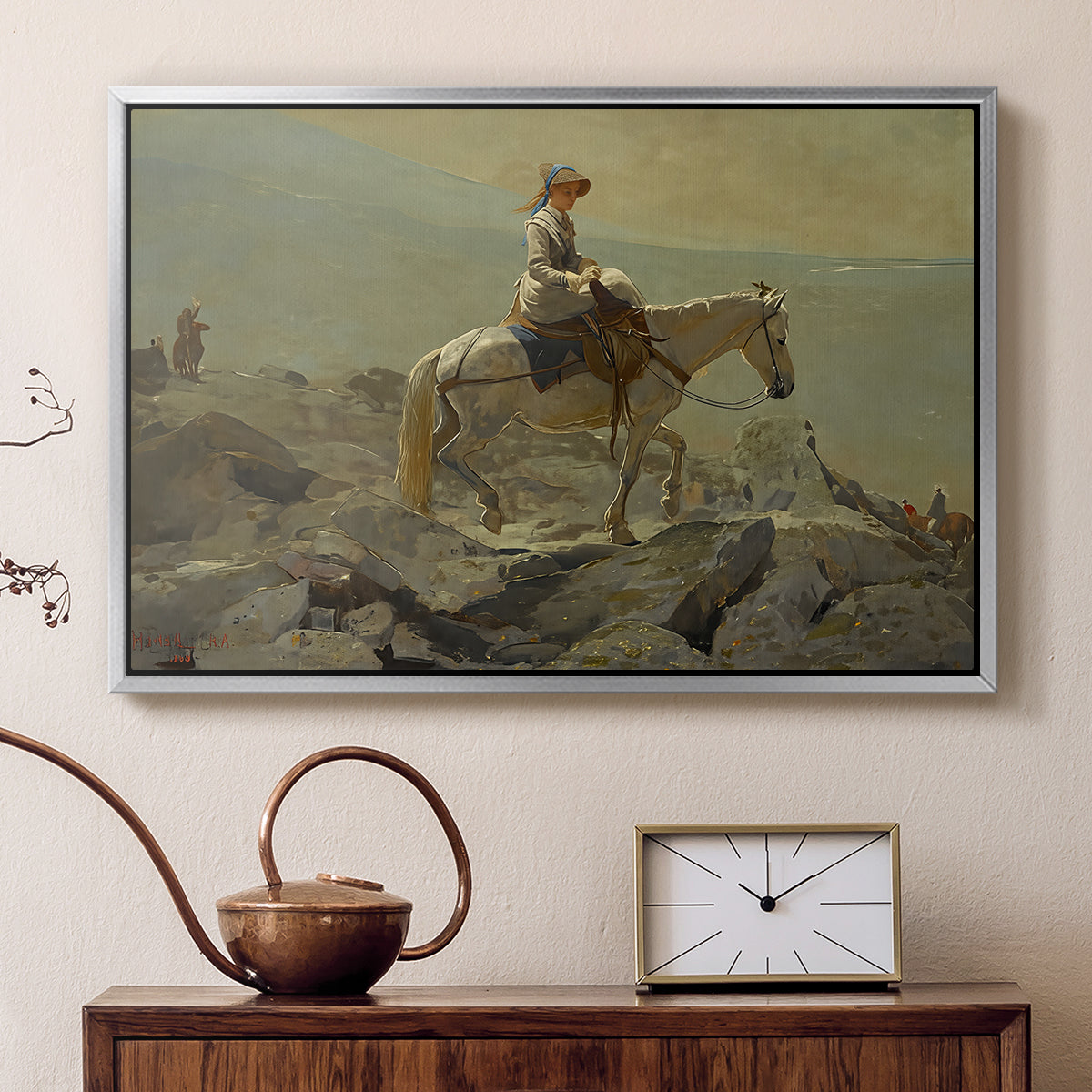 The Bridle Path, White Mountains, 1868 - Floater Framed Canvas Print