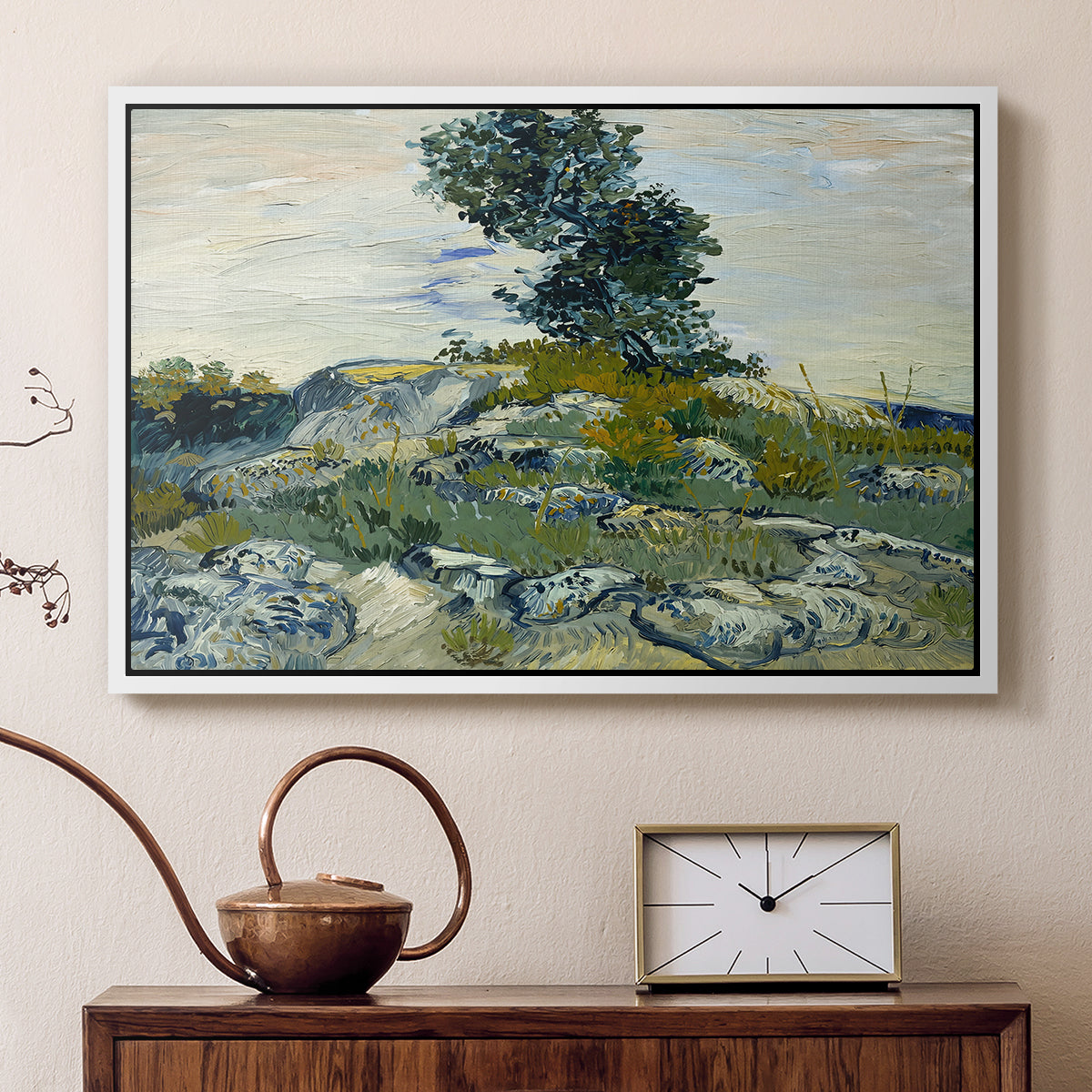 The Rocks, 1888 - Floater Framed Canvas Print