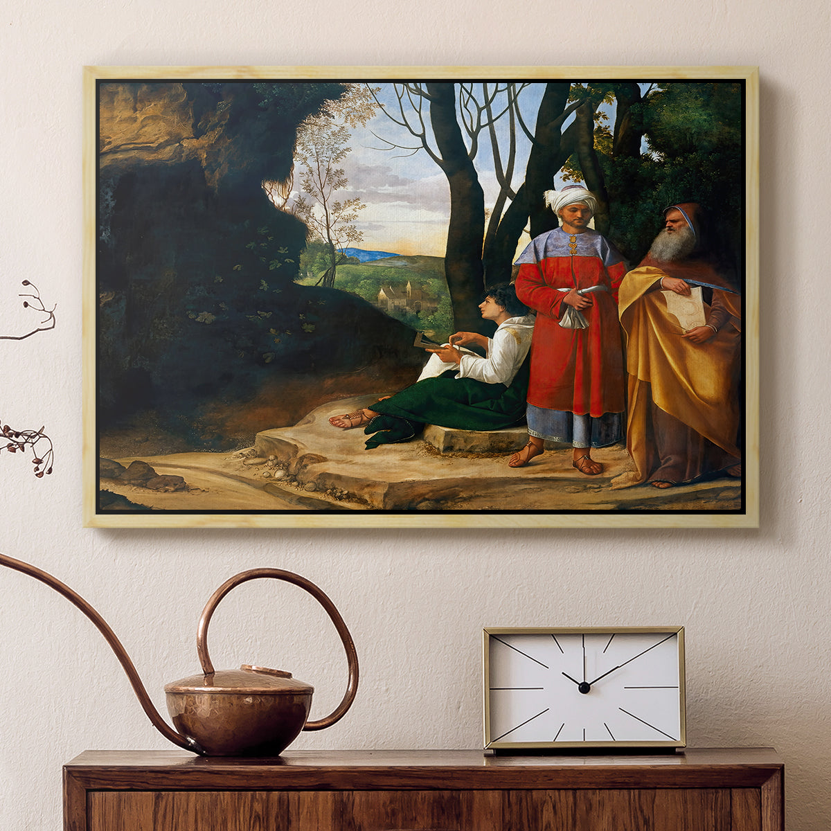 The Three Philosophers, c. 1508-1509 - Floater Framed Canvas Print
