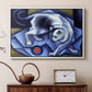 Cat Playing with a Ball, 1945-1950 - Floater Framed Canvas Print