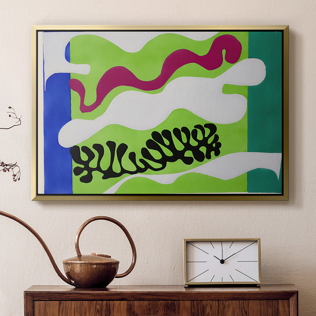The Lagoon (Le lagon), from Jazz, 1947 - Floater Framed Canvas Print