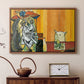 Woman Yelling at a Cat Meme (Picasso Parody) - Floater Framed Canvas Print