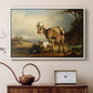 A Goat with Two Kids - Floater Framed Canvas Print