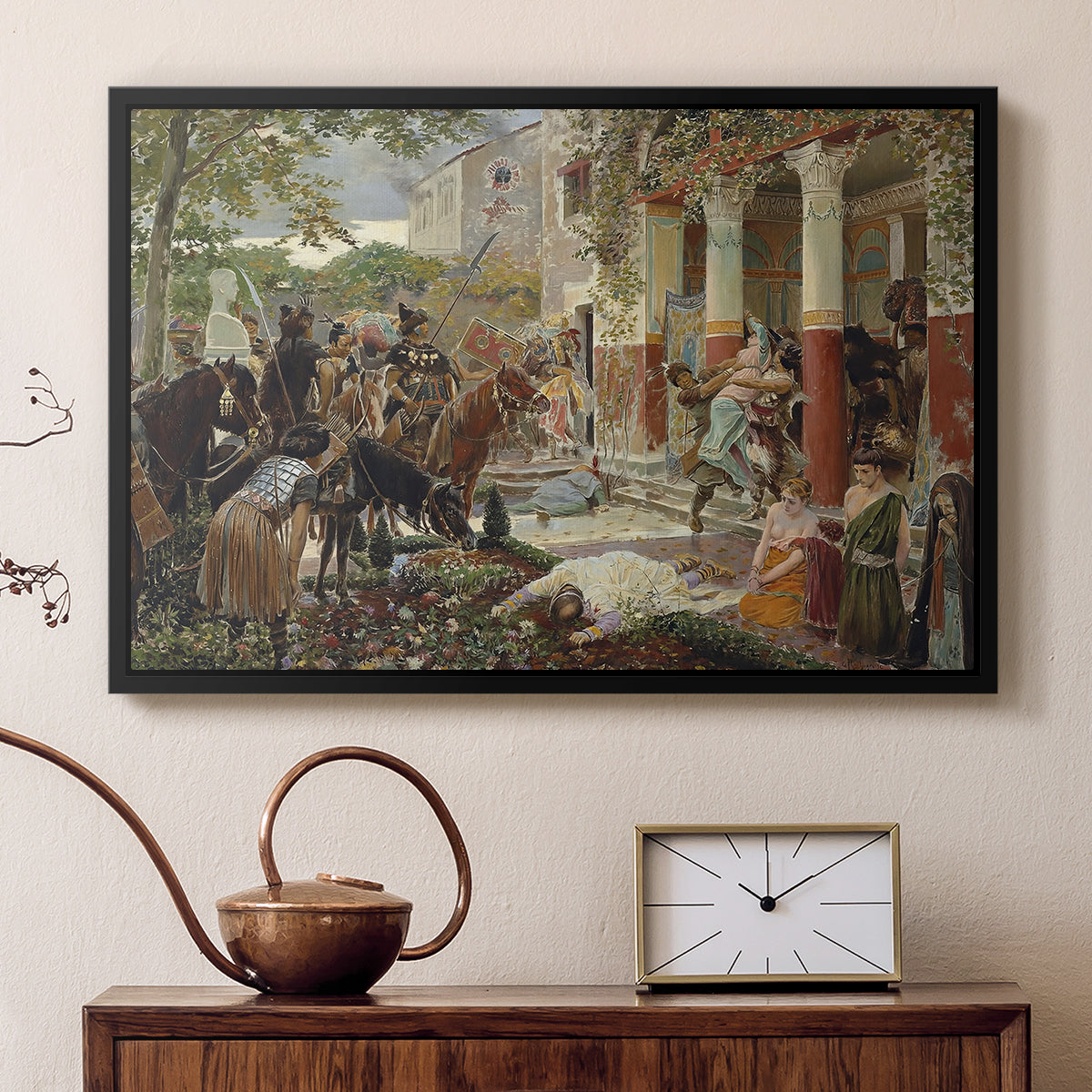 Onslaught of the Tartars, c. 1938 - Floater Framed Canvas Print
