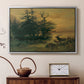 Wallowing Deer on the Shore of a Mountain Lake, c. 1850 - Floater Framed Canvas Print