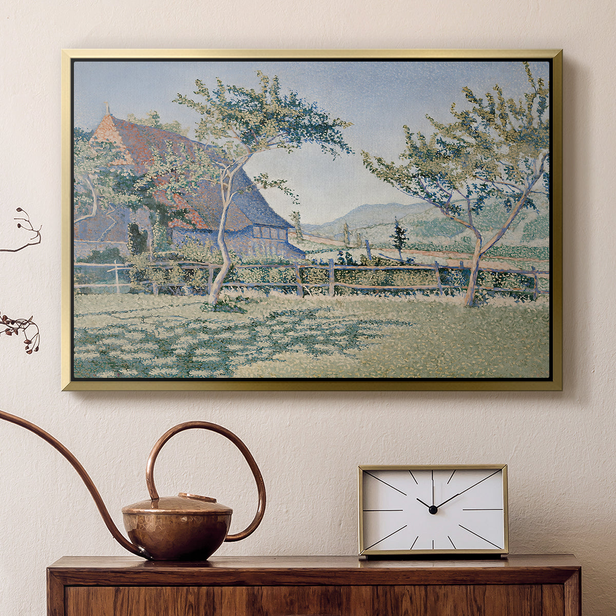 Comblat-le-Château, the Meadow, Opus 161, 1887 - Floater Framed Canvas Print