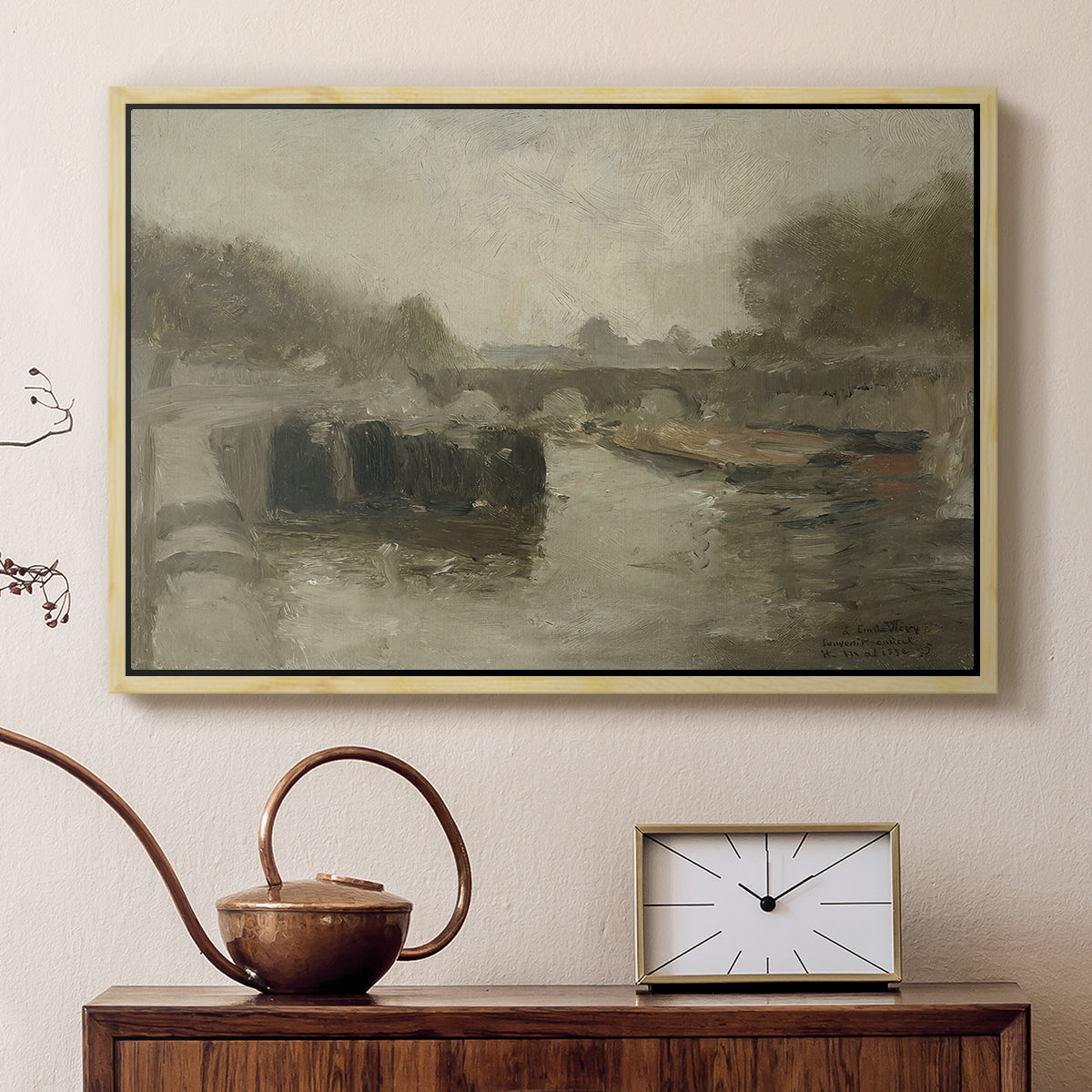 The Bridge (Le pont), 1895 - Floater Framed Canvas Print