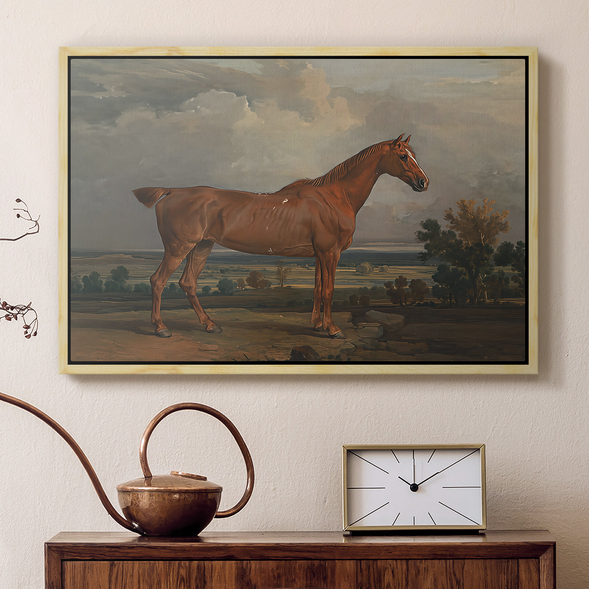 Hunter in a Landscape, 1810 - Floater Framed Canvas Print