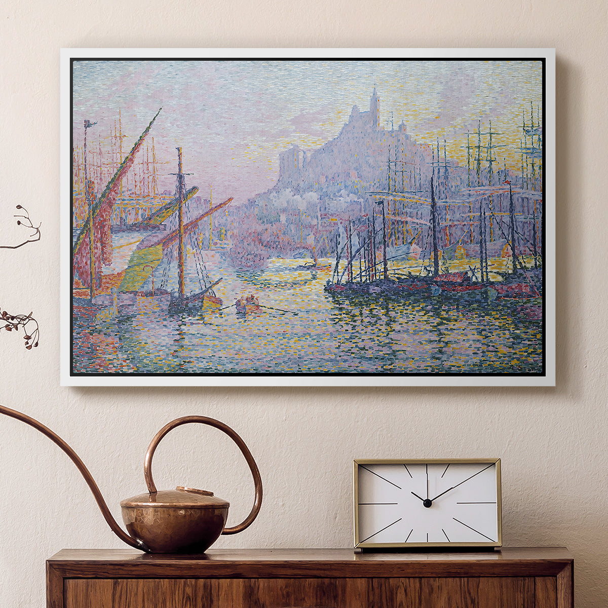 The Port of Marseille, 1905 - Floater Framed Canvas Print