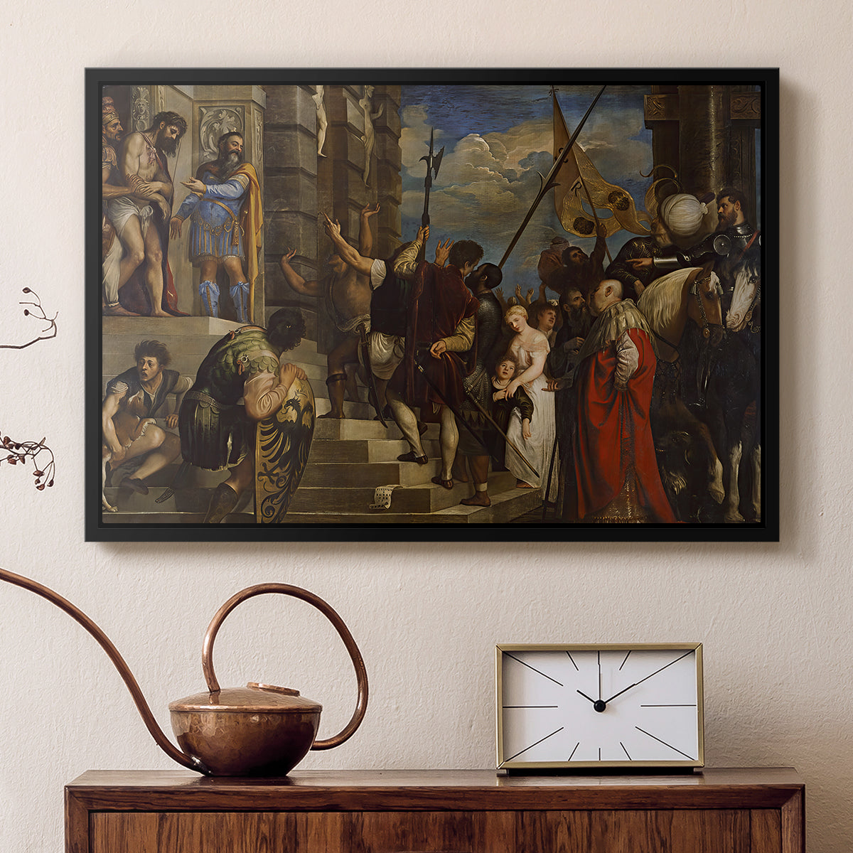 Ecce Homo, c. 1543 - Floater Framed Canvas Print
