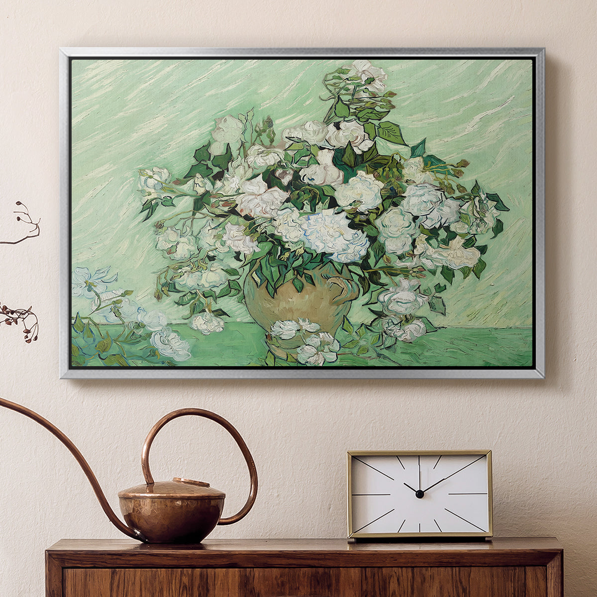 Roses, 1890 - Floater Framed Canvas Print
