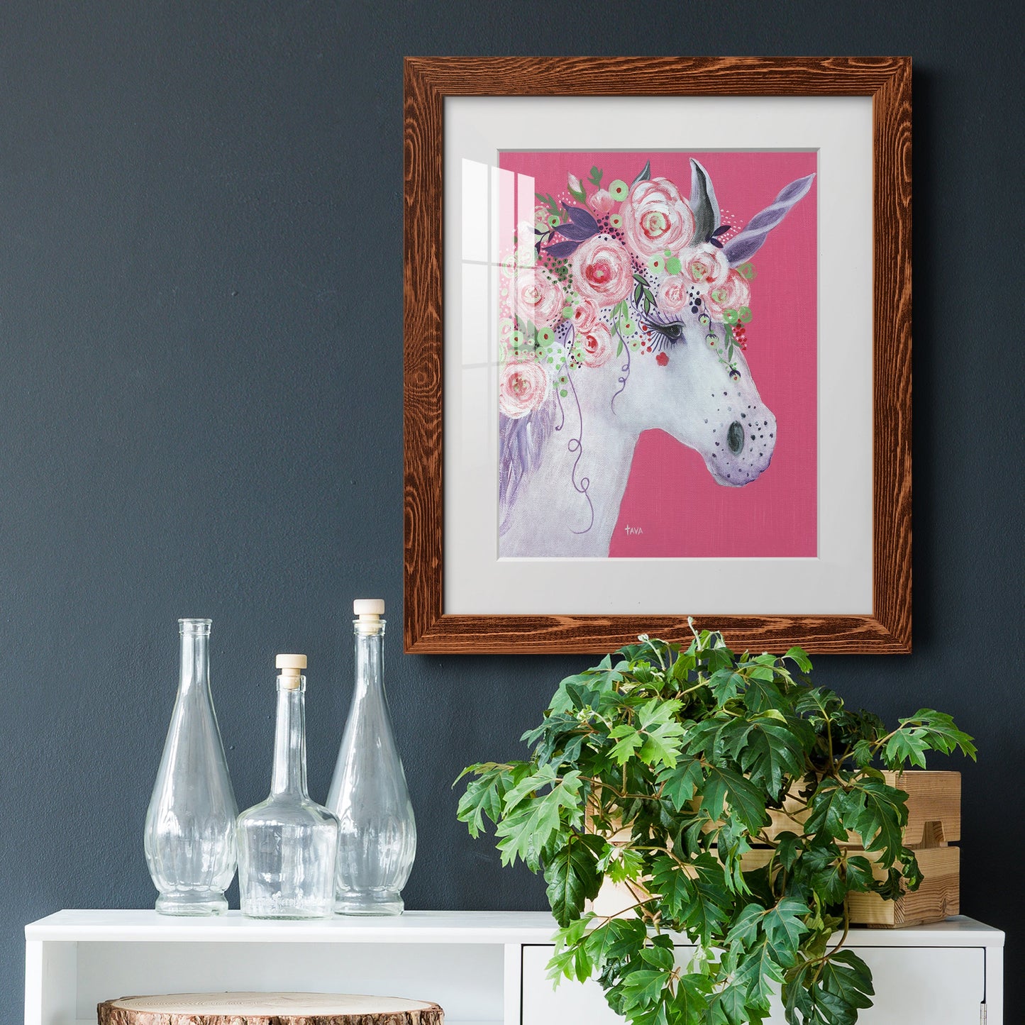 Unicorn II - Premium Framed Print - Distressed Barnwood Frame - Ready to Hang