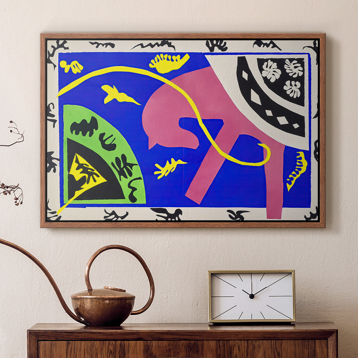 The Horse, the Rider and the Clown, from Jazz, 1947 - Floater Framed Canvas Print