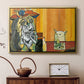 Woman Yelling at a Cat Meme (Picasso Parody) - Floater Framed Canvas Print