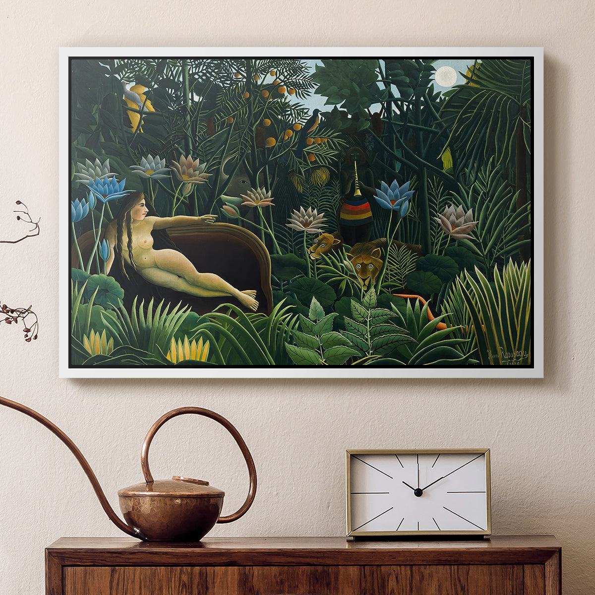 The Dream (Le Rêve), 1910 - Floater Framed Canvas Print