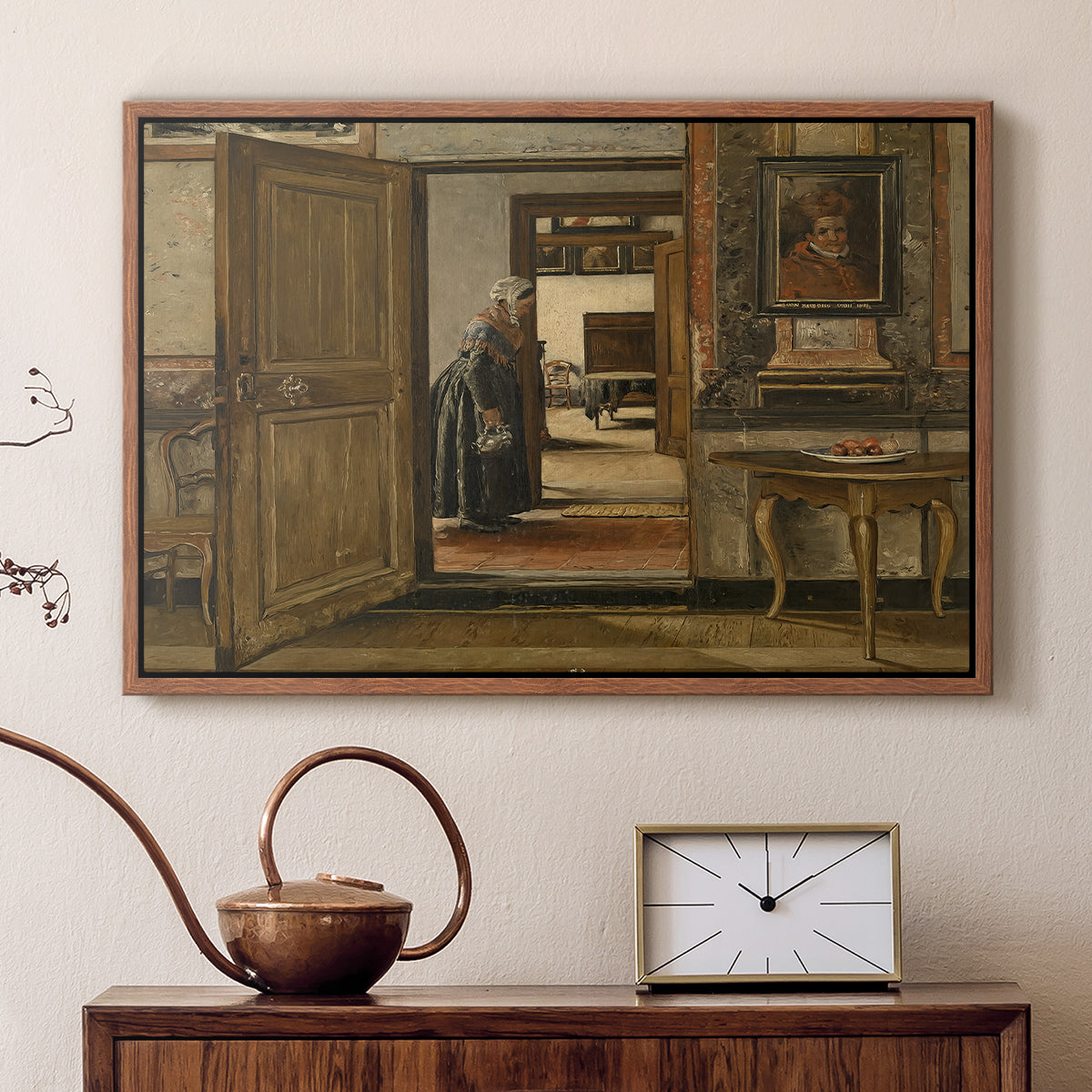 Interior of the Terninck Institution in Antwerp, 1884 - Floater Framed Canvas Print