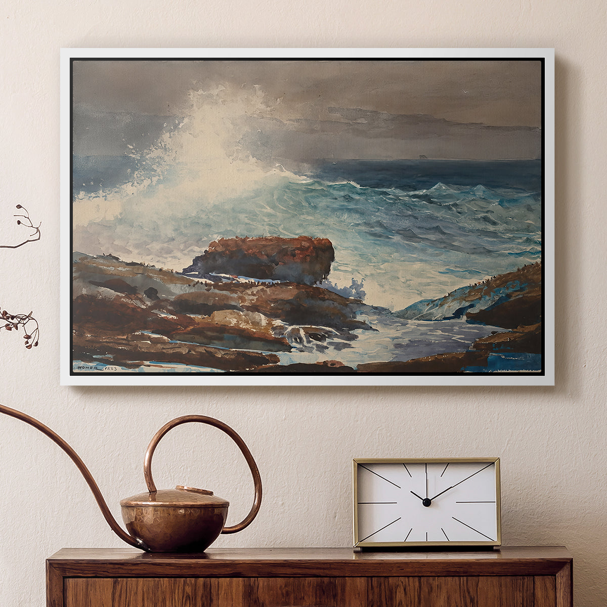 Incoming Tide, Scarboro, Maine, 1883 - Floater Framed Canvas Print