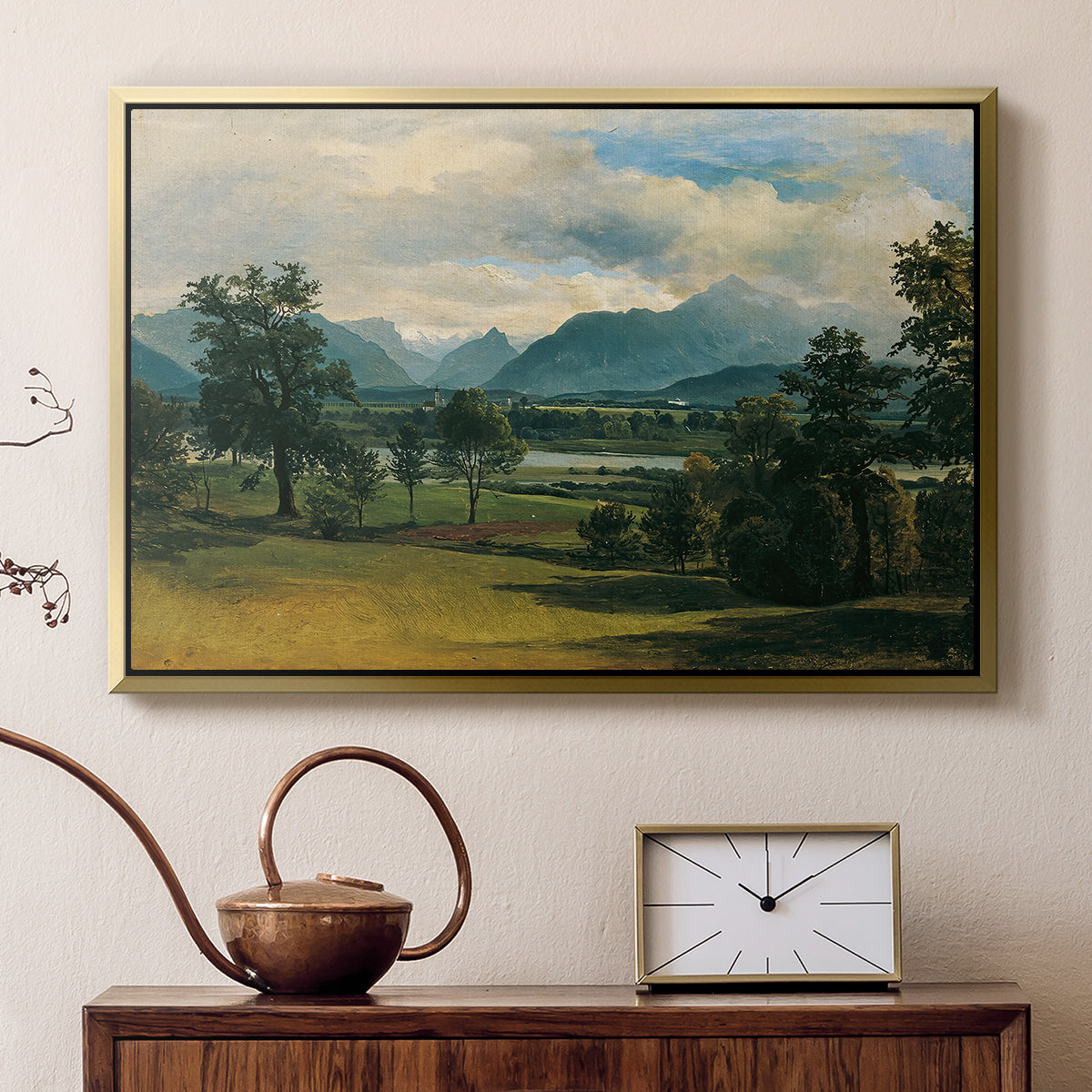 View of Liefering, 1830 - Floater Framed Canvas Print